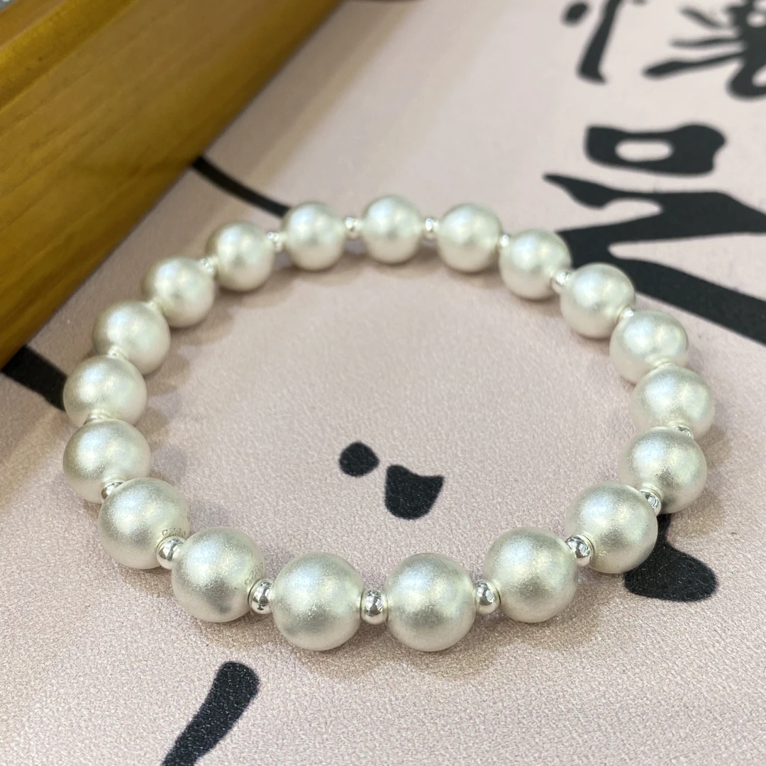 925银银制品 【佳境】s925银手链21-J89W30（尺寸约8mm）