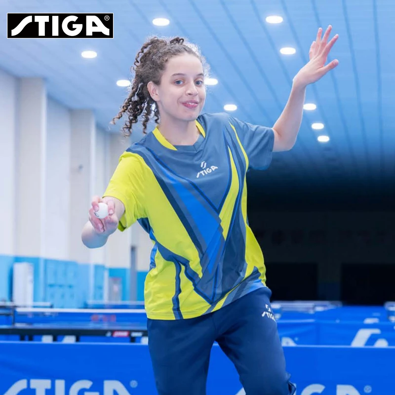 斯帝卡乒乓球服 24年新款斯蒂卡运动服透气防滑吸汗男女同款短袖