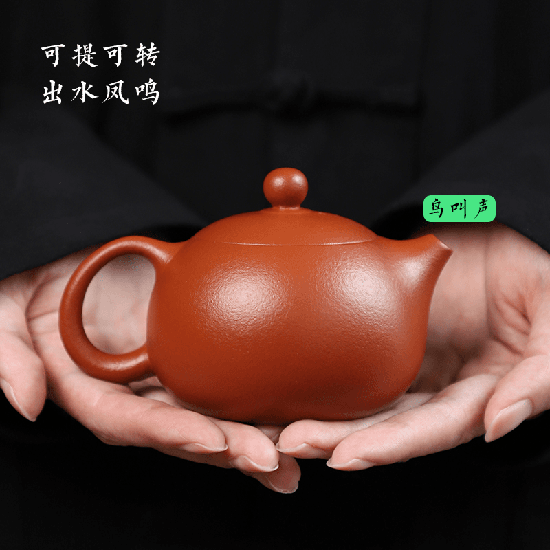宜兴紫砂壶茶具全手工橘皮朱泥西施壶可提可转可凤鸣个人泡茶专用