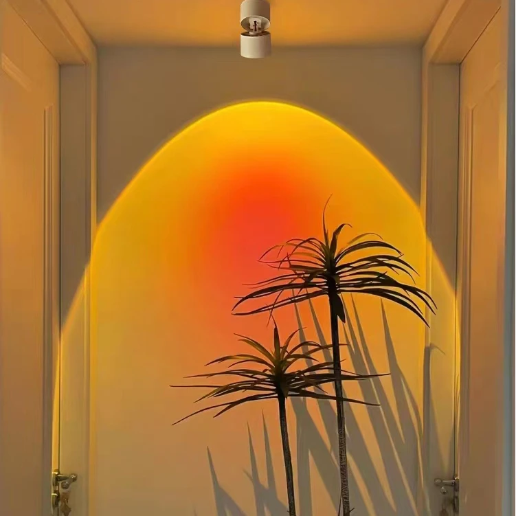 客厅日不落射灯网红射灯玄关走廊过道灯壁挂画射灯夕阳灯落日灯