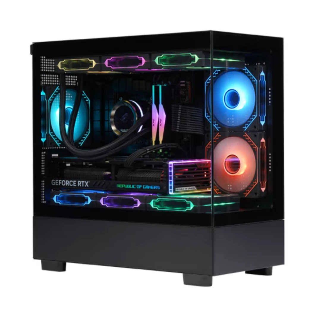 AMD5600+华硕RX6750GRE高性能黑色吃鸡游戏设计办公固态台式电脑