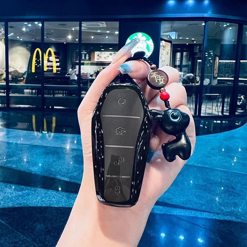 两棵草比亚迪汉钥匙套海鸥海豹06/07宋plus秦l唐dmi元up海豚扣