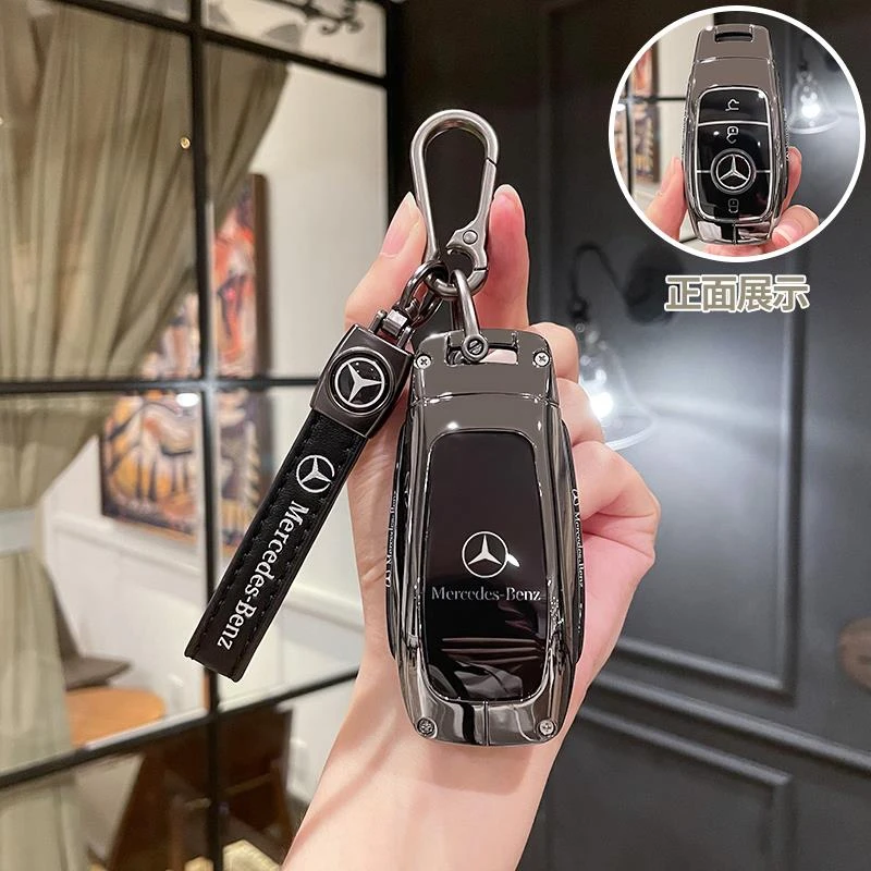 奔驰e300l钥匙套c260l车glc300l扣glb220壳gla c200l新eqe男a200l
