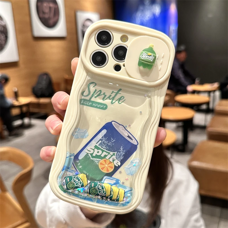 可乐雪碧适用苹果iphone14/15promax卡通网红新款全包防摔手机壳