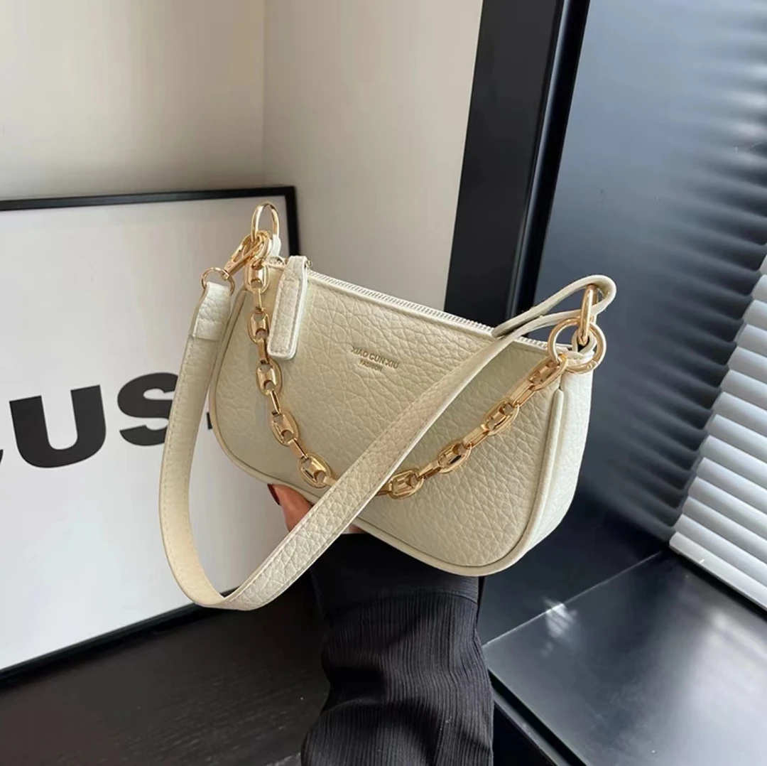 腋下包包女2025新款小众设计秋天百搭单肩斜挎包高级感链条小方包