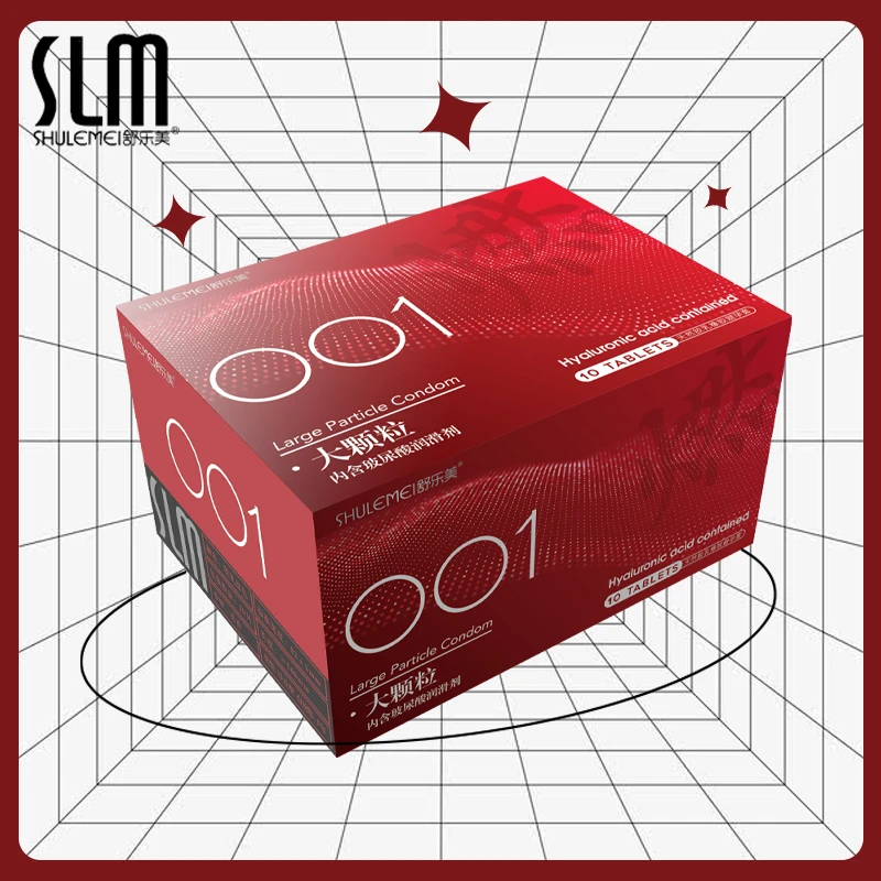 舒乐美超薄001玻尿酸水润大颗粒安全套套冰火激爽快感增强延时持久byt透薄情趣猫舌刺套男女用成人用品长效持久天然胶乳橡胶避孕套