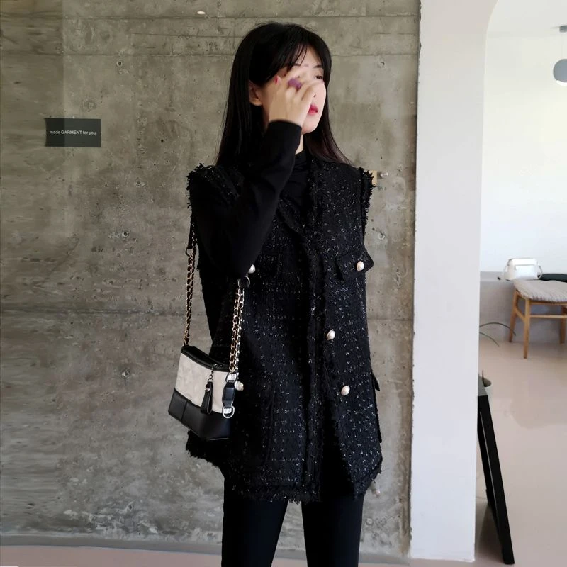 小香风马甲女春秋新款气质百搭韩版宽松显瘦小众炸街高级感女装