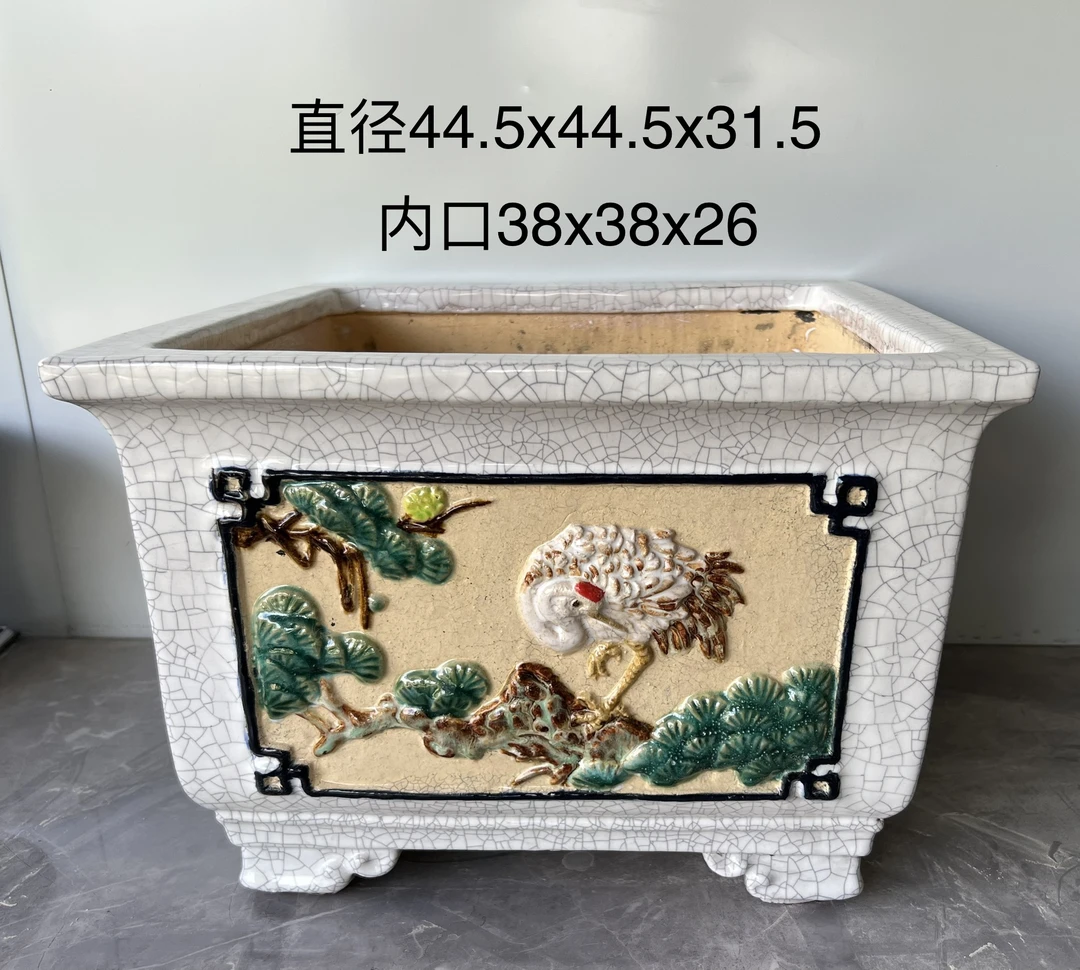 石湾盆。梁大师全手打造。四面花