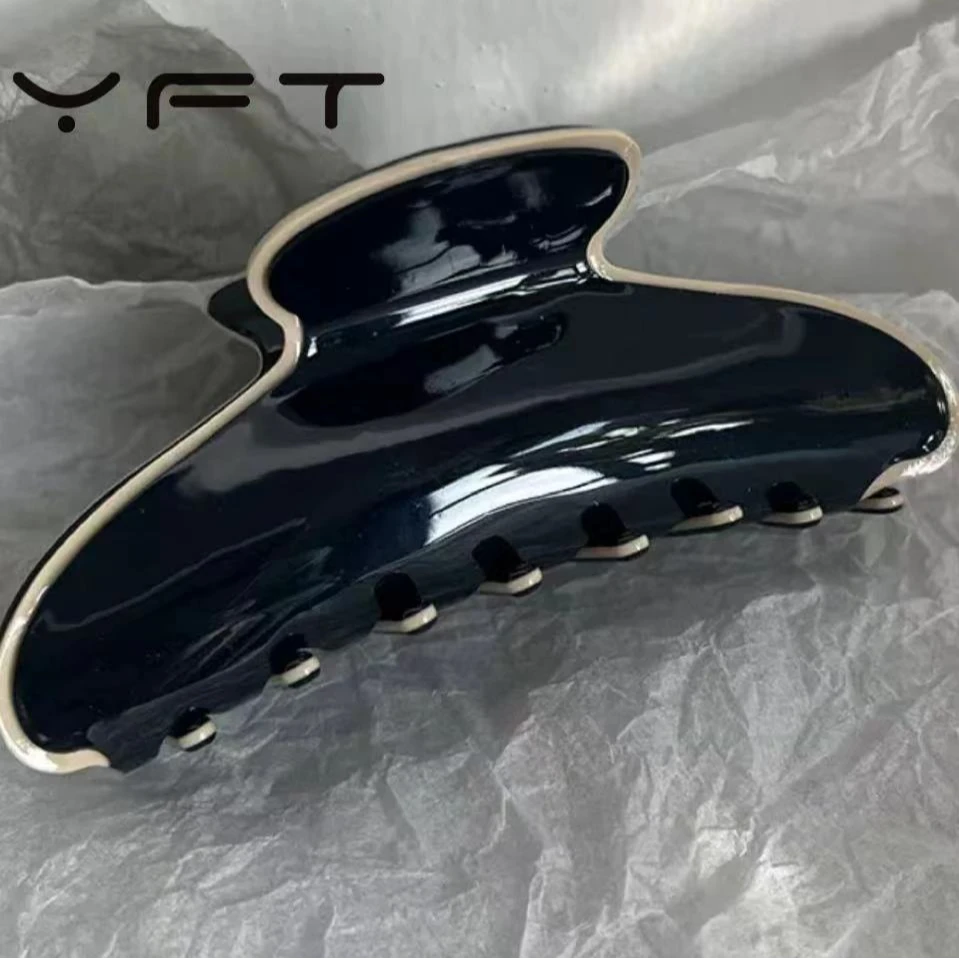 YFT醋酸高质感三层法式优雅大号发抓夹F027