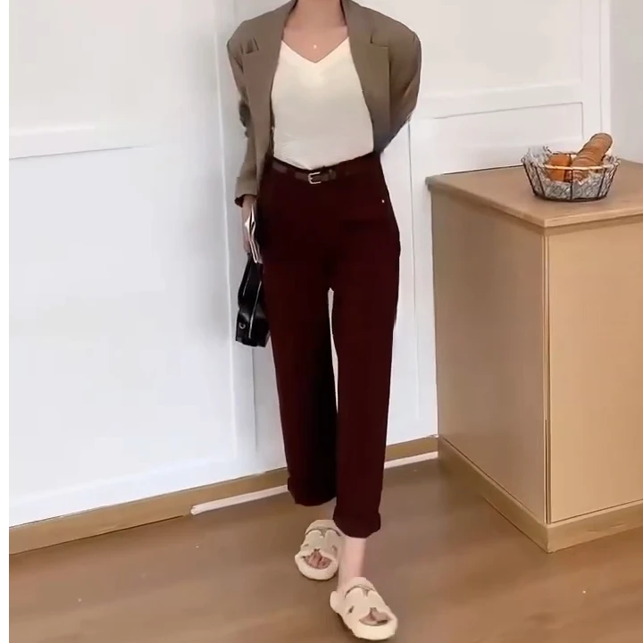 高弹牛仔裤直筒裤拖地裤抖抖裤喇叭裤显瘦气质休闲裤百搭时尚修身