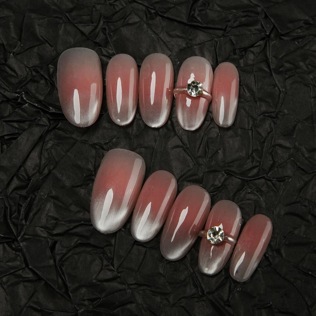 【只因有你】新品秋冬款冰透感纯手工定制美甲可拆卸穿戴甲