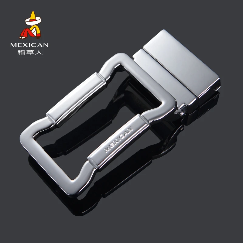 稻草人男士皮带扣头平滑扣青年学生裤带腰带卡扣百搭板扣皮带头