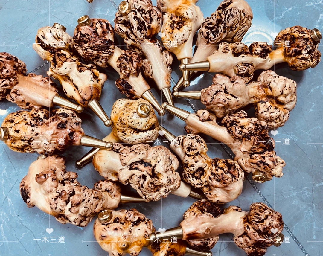 云南天然黑果木手工烟斗过滤烟嘴文玩实木烟斗（一物一拍）