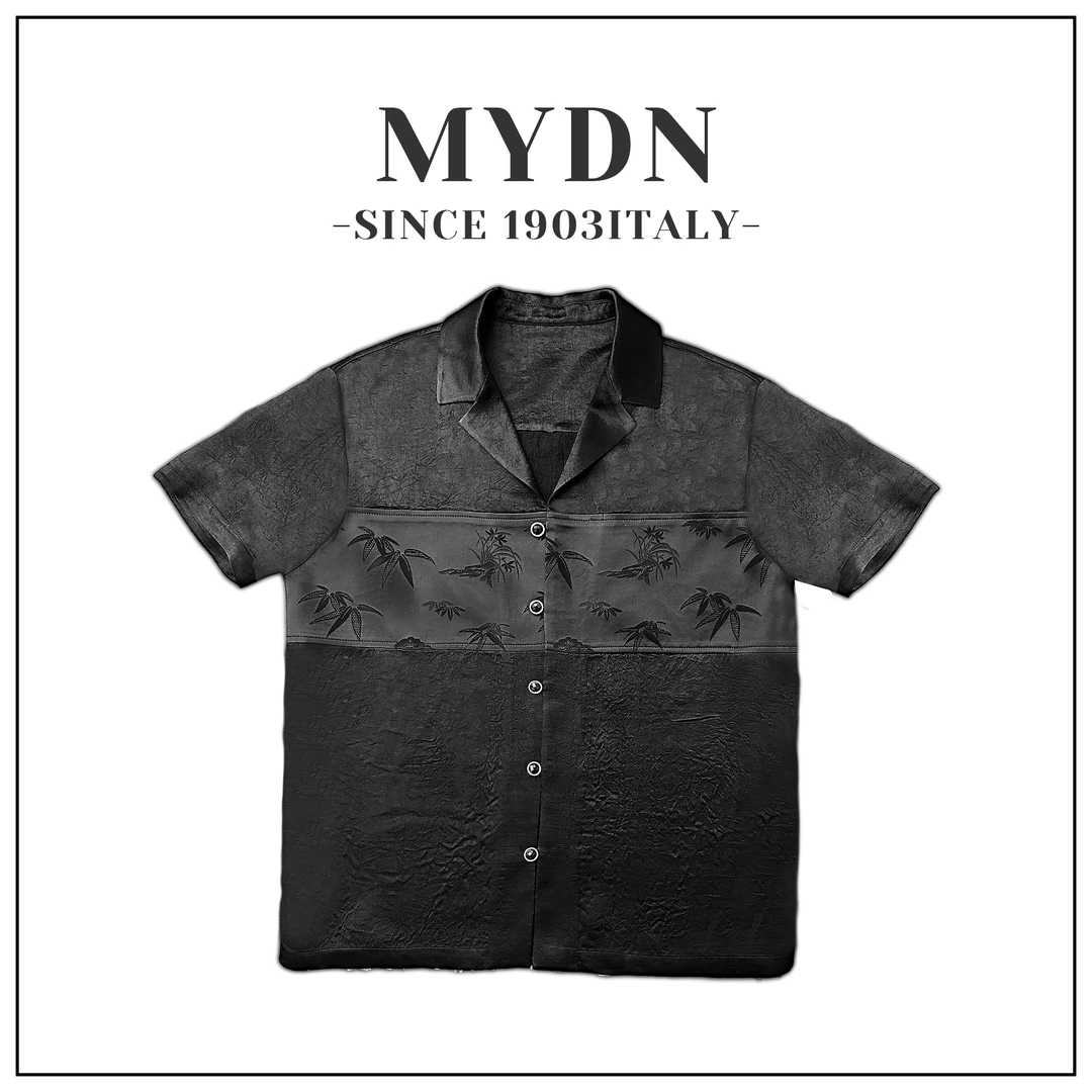 国潮设计师新款男士衬衫T恤时尚百搭宽松上衣