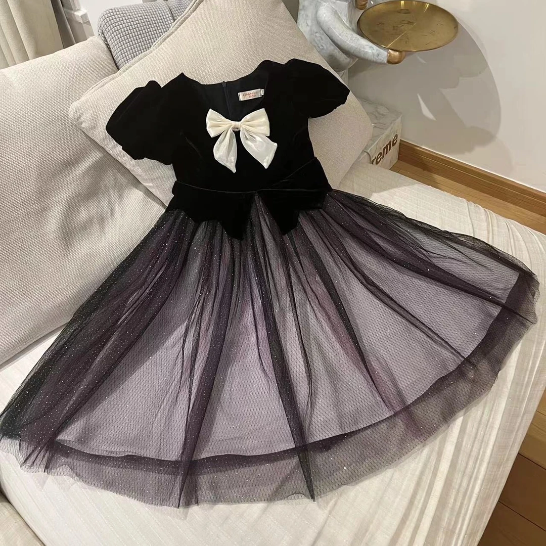 女童公主裙礼服裙宝宝秋冬连衣裙中长款