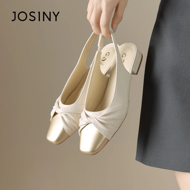 卓诗尼2024秋季千金风新款法式休闲时尚百搭包头浅口低跟平底女鞋