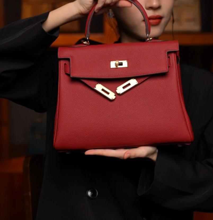 LEATHER BAG STUDIO 原创高定“凯丽”真皮包-H1298