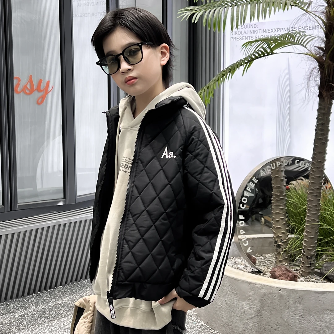 儿童棉服秋冬季加厚中大童棉内胆上衣男孩女孩洋气夹棉外套厚棉衣