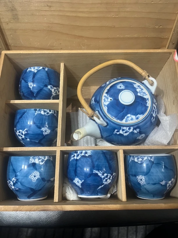 舶来精美提梁德右卫门手工茶具套陶瓷大容量主人杯手绘