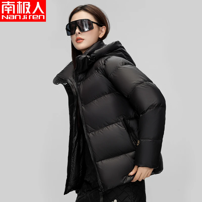 南极人新款羽绒服女士短款加厚极寒情侣装北方韩版特价冬季外套