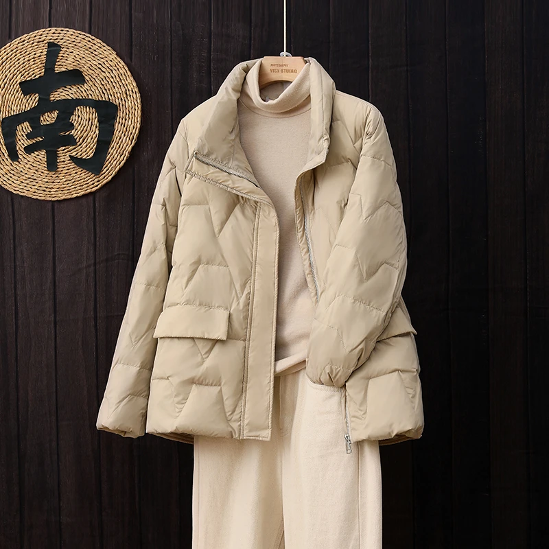 南极人秋冬季小个子新款修身轻薄羽绒服女宽松休闲短款韩版薄款