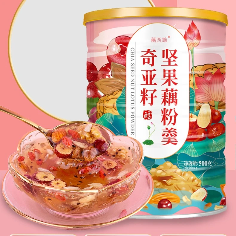 藕西施奇亚籽坚果藕粉免煮即食速溶正宗天然手工藕粉