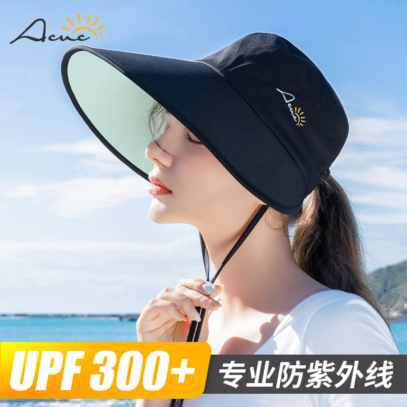 ACUC遮阳帽女防紫外线防晒帽夏大帽檐出游轻薄透气遮脸防晒遮阳帽