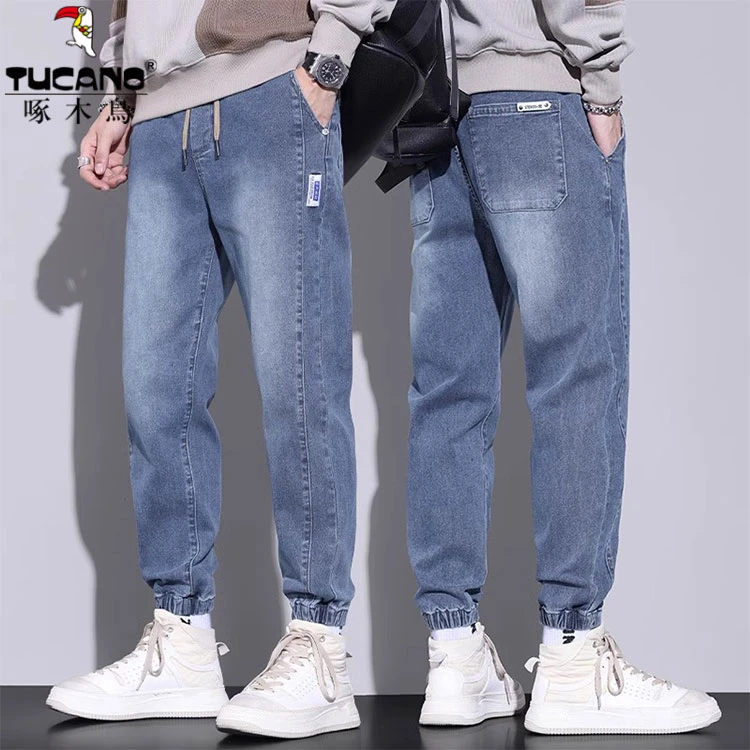 TUCANO/啄木鳥美式复古牛仔裤男款直筒宽松潮流百搭休闲长裤子