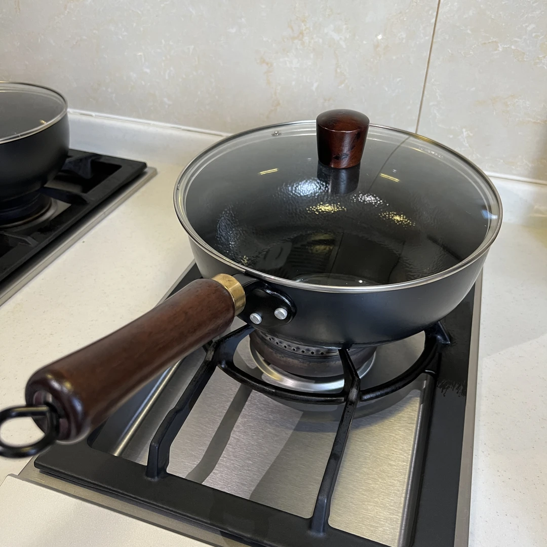 无涂层小铁锅小炒锅宝宝辅食锅独居双人奶锅泡面炖煮炒菜灶具通用