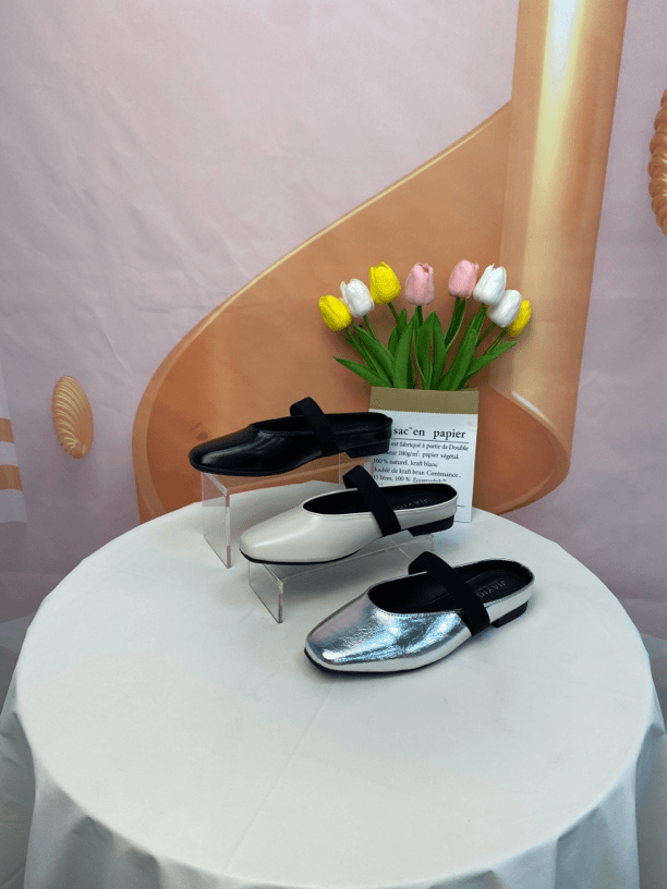 YY-2时尚百搭夏季外穿舒适一字带包头半拖女鞋G