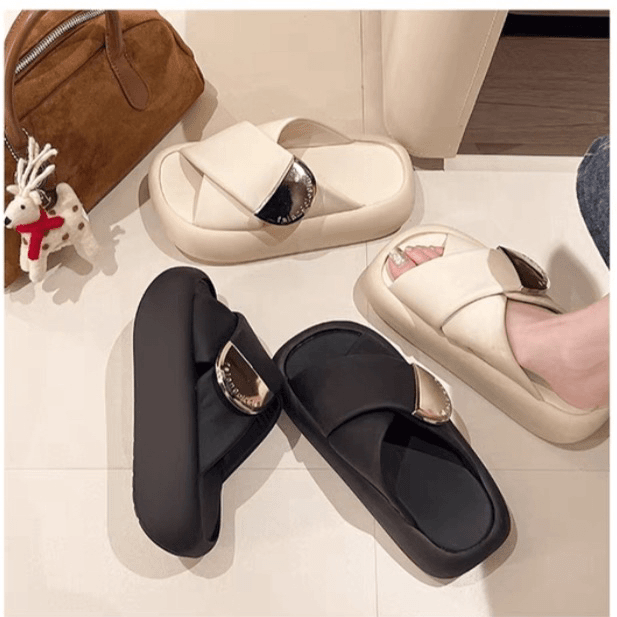 T001夏季新款小众厚底外穿沙滩凉拖鞋F网红