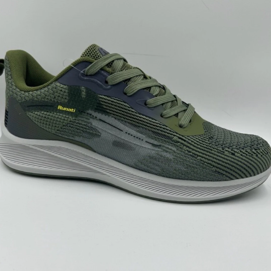 出口时尚运动夏季减震跑步鞋男士舒适百搭夏季跑鞋网面飞织轻便跑