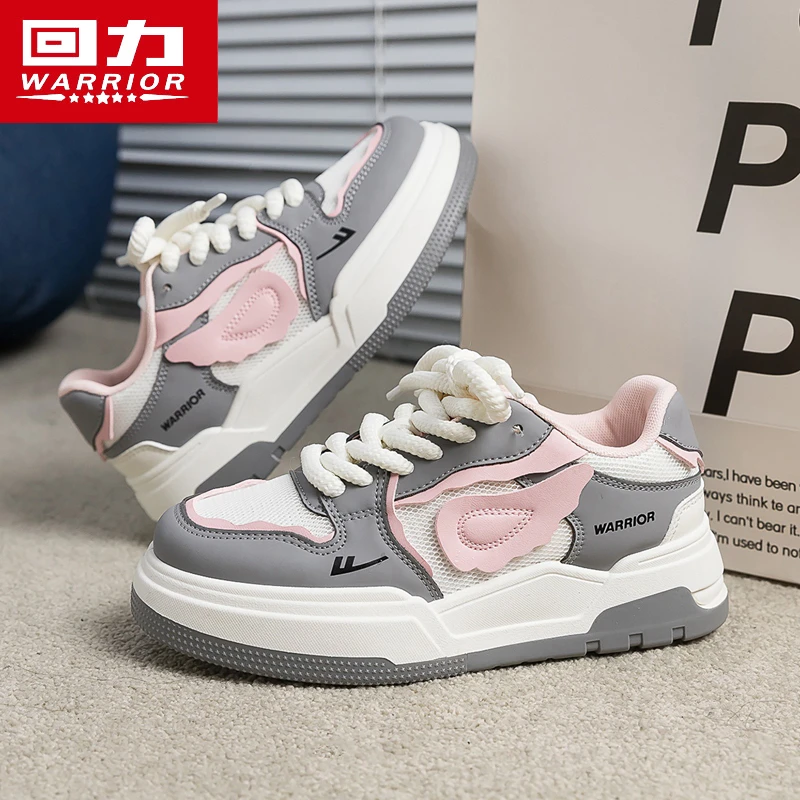 回力女鞋冬季透气休闲运动百搭爆款原创潮牌小白厚底增高防滑板鞋