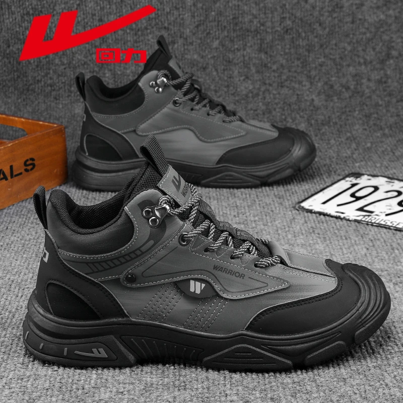 回力男鞋秋季新款户外防滑耐磨劳保运动鞋工装鞋子男士高帮休闲鞋