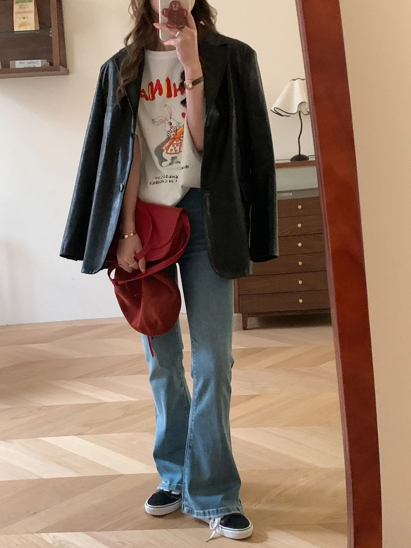 进口植物蛋白皮西装皮衣