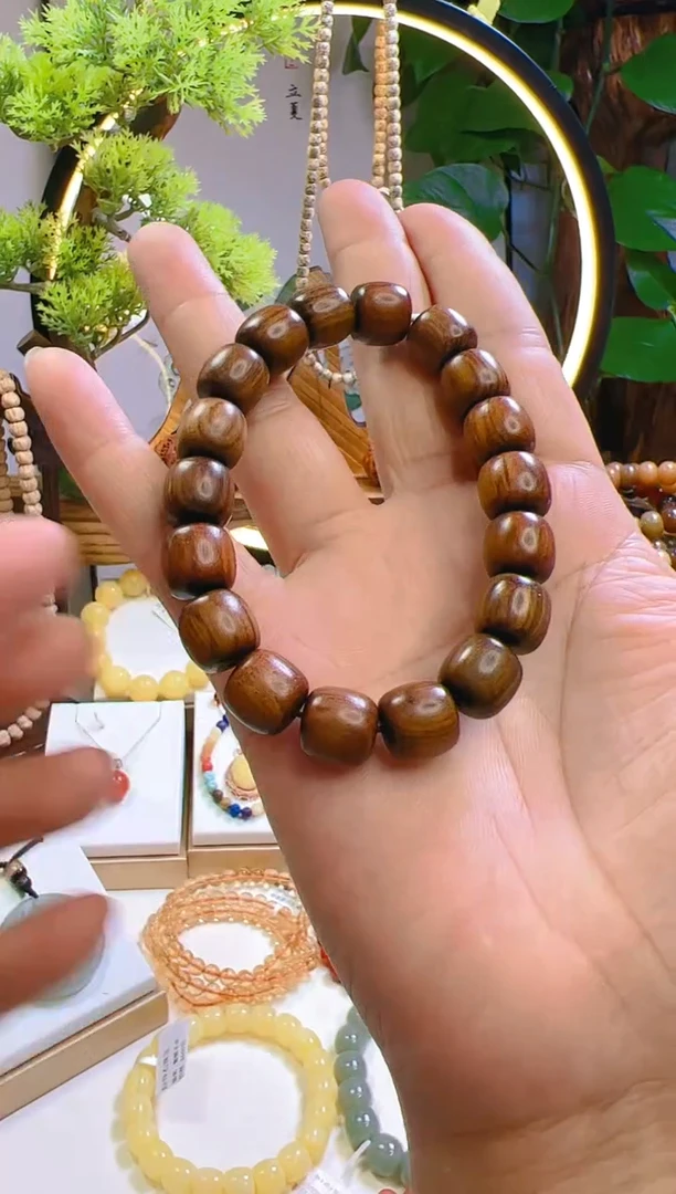 【闪购商品】缅甸花梨（花梨木类）手串/手链黄花梨手串【不带证书1】