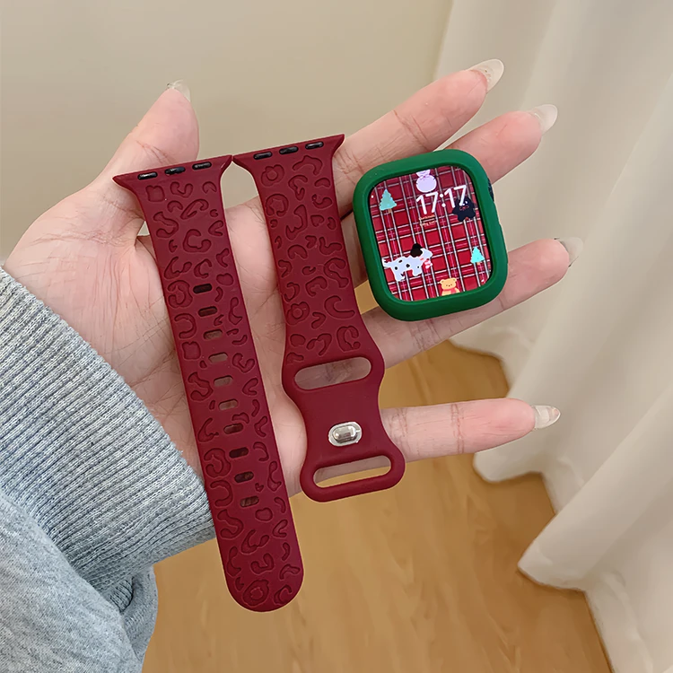 适用iwatchS10苹果手表表带S9女applewatch765SE硅胶简约潮运动男
