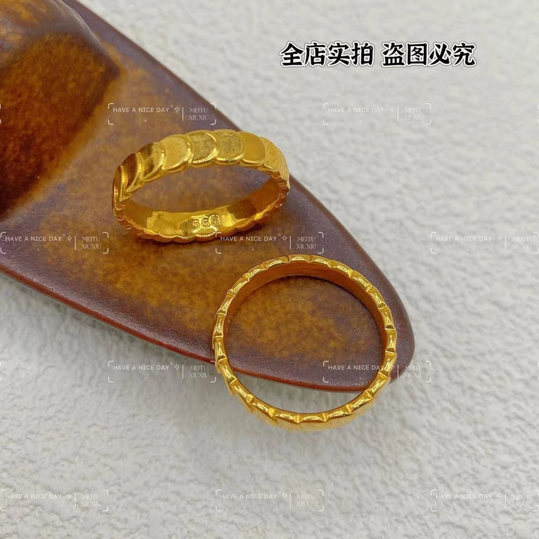 铜合金戒指 【鱼鳞戒指时尚】精工版情侣百搭