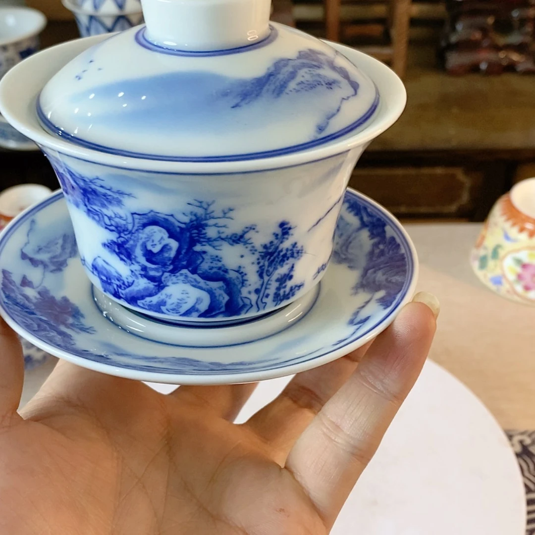 【闪购商品】山水盖碗