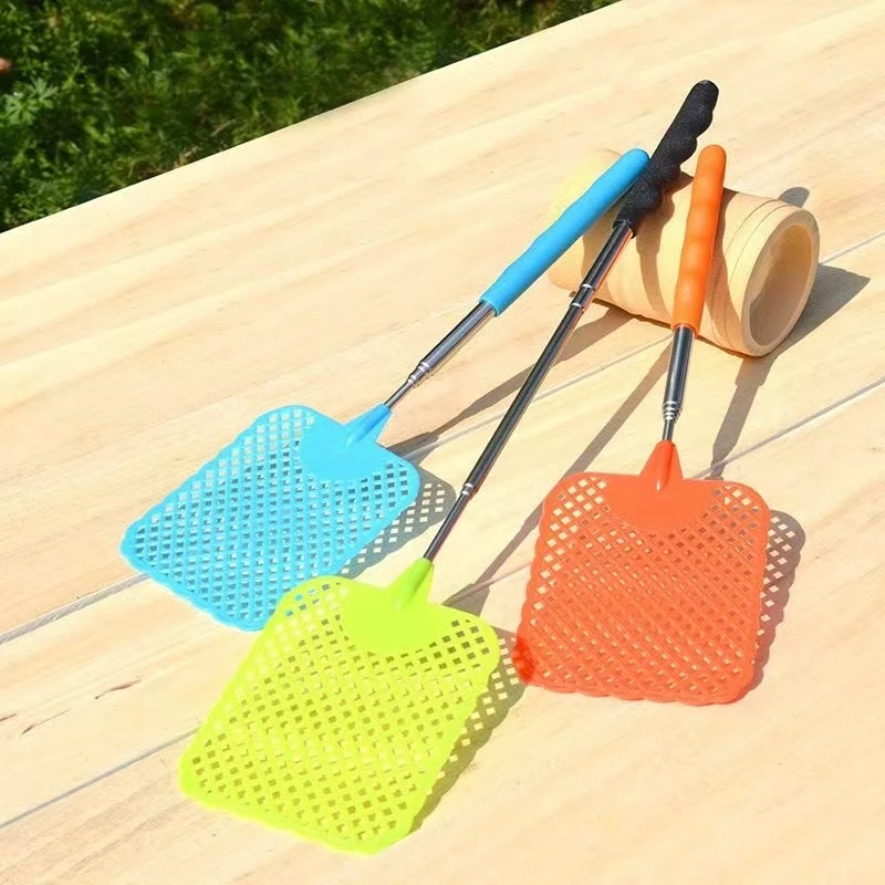 不锈钢伸缩大号苍蝇拍灭蚊拍环保塑料苍蝇拍随意拍灭