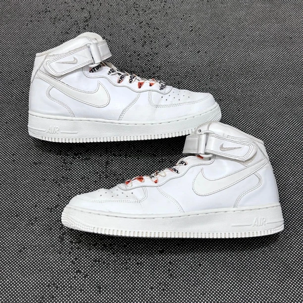 空军一号 af1 纯白 中帮/43码/二手/无盒/复古休闲鞋/市价999