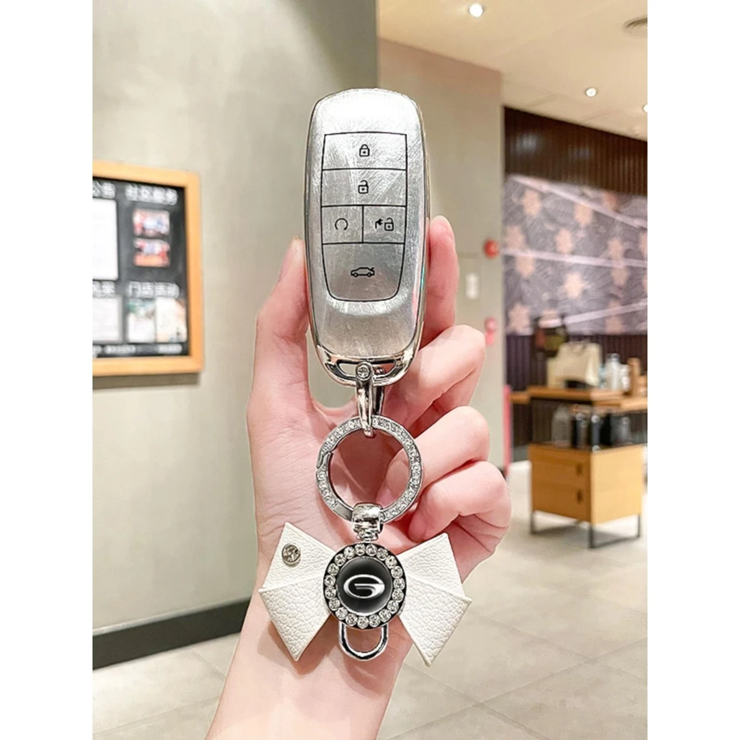 广汽埃安yplus钥匙套丫s魅580车splus埃安v霸王龙传祺smax壳扣女