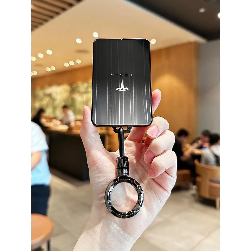 适用于特斯拉卡片钥匙套高级model3汽车modely/x/s男女包扣保护壳