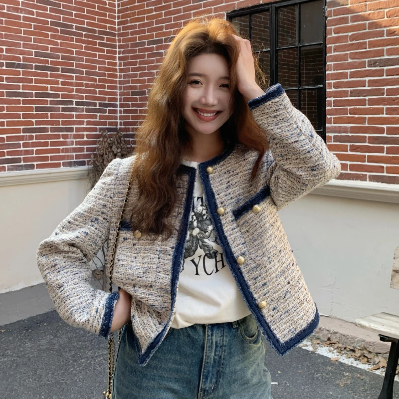 名媛洋气小个子上衣短款小香风外套女款秋装2025年新款高级感气质