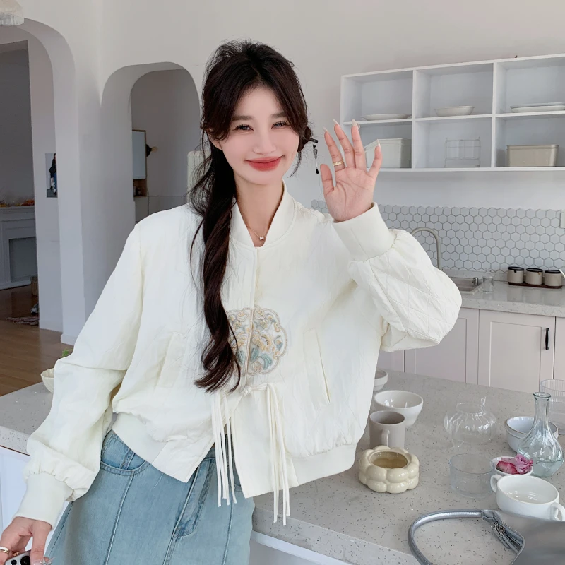 新中式国风刺绣棒球服外套女春秋2024新款洋气时髦女神范减龄夹克