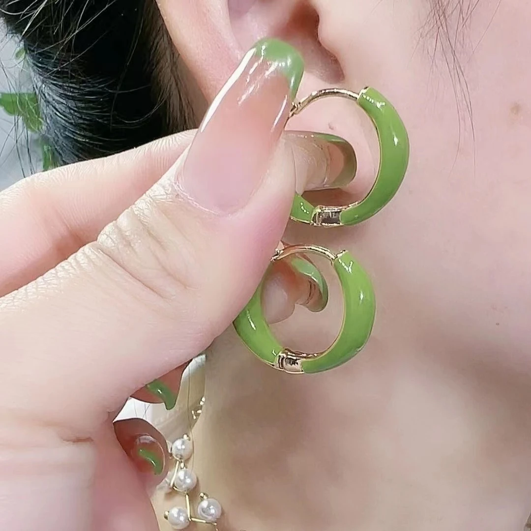 铜合金耳饰 新款气质耳环素款轻奢个性百搭时尚耳环经典简约65