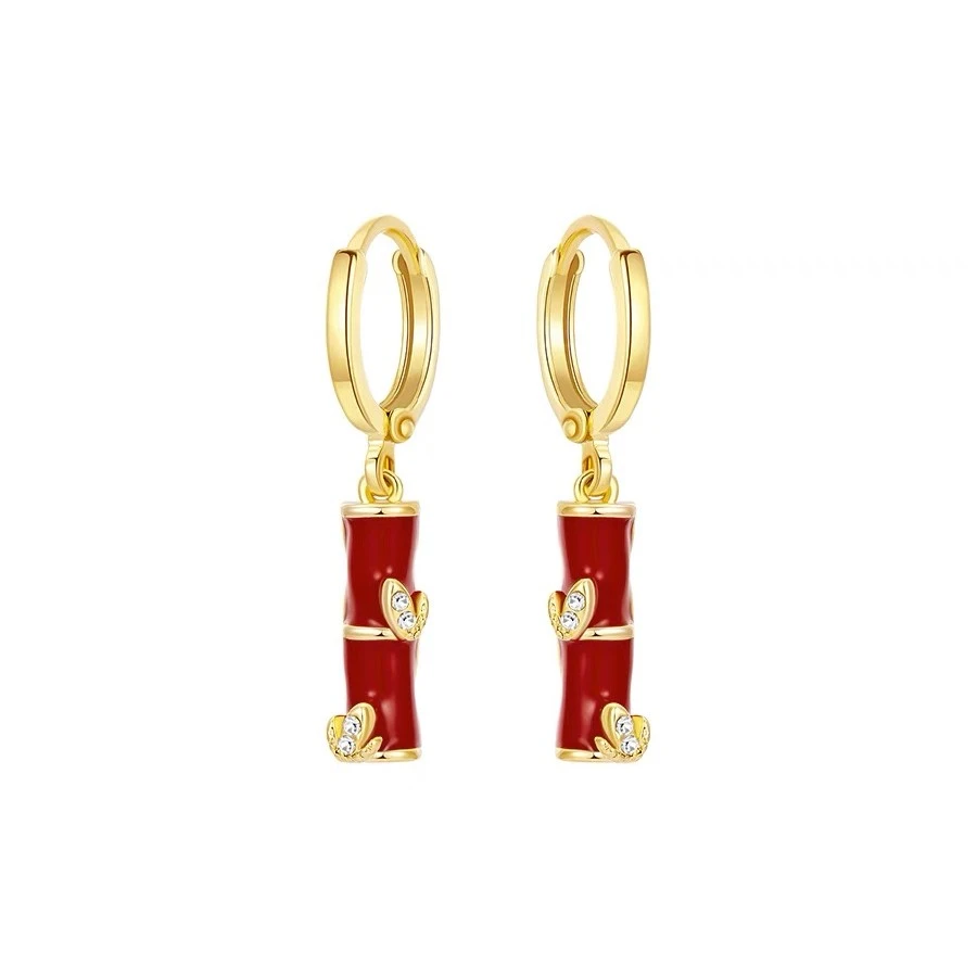 铜合金合成锆石耳饰 耳环女夏耳扣耳钉小众设计感高级感耳坠