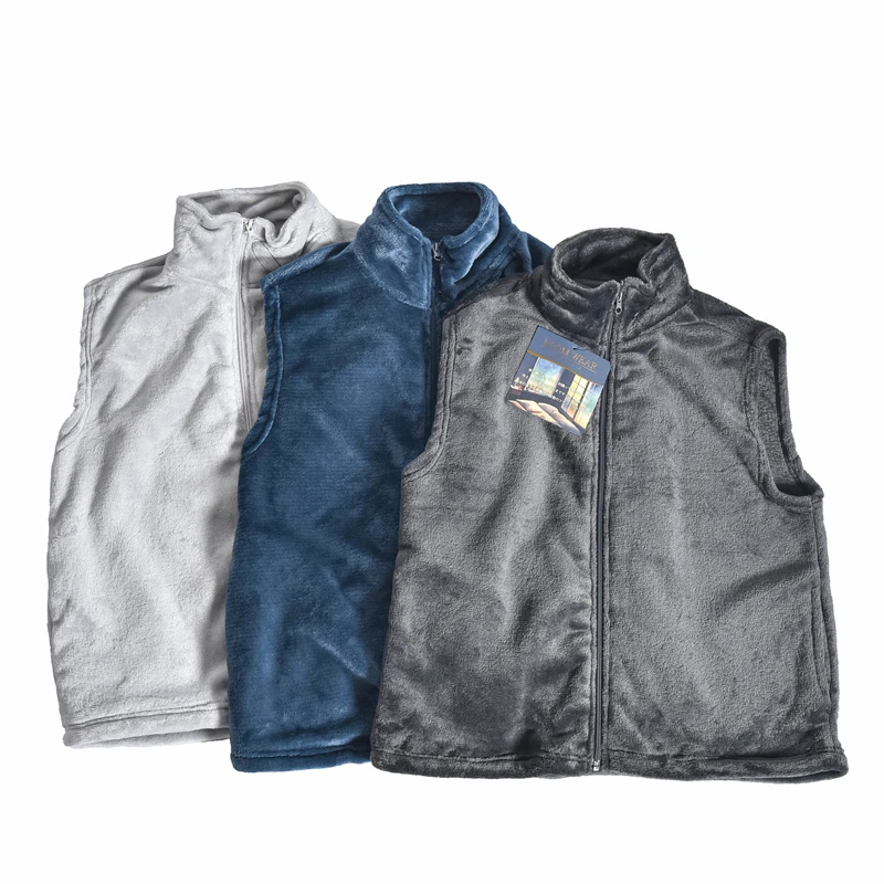 法兰绒马夹柔软舒适保暖百搭休闲纯色加绒女款时尚冬季立领女士