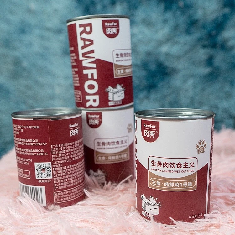 （全店产品四件包邮）肉否rawfor生骨肉主食罐头鸡肉兔肉375大罐