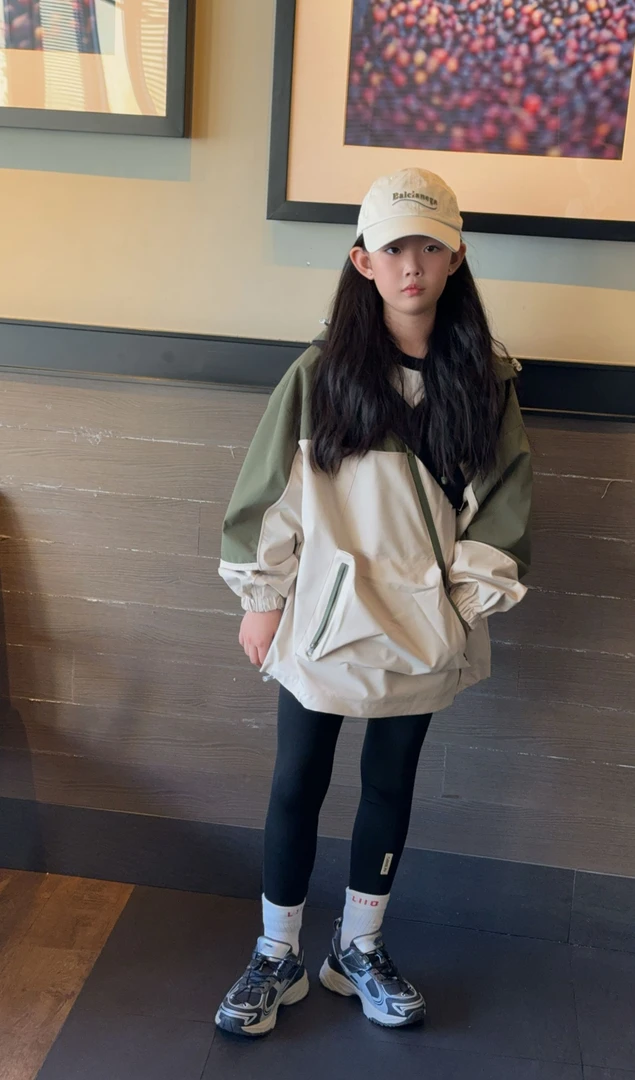 泡妈童装 2024春秋儿童女童休闲时尚外套011